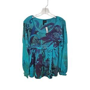 New Directions Babydoll Top Sz S Fairy Grunge Boho Witchy Renaissance Beaded